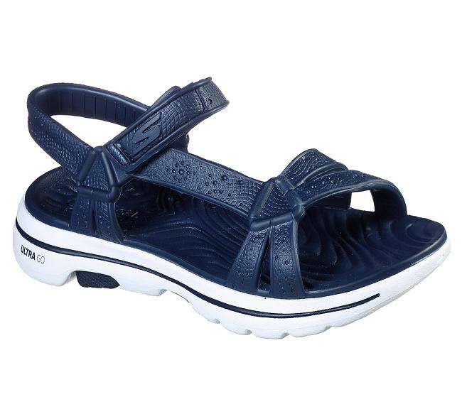 Zapatillas Running Skechers Mujer - GOwalk 5 Azul Marino JWKZI6843